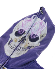 Healthy Lungz Full Zip Up Hoodie - Purple Haze