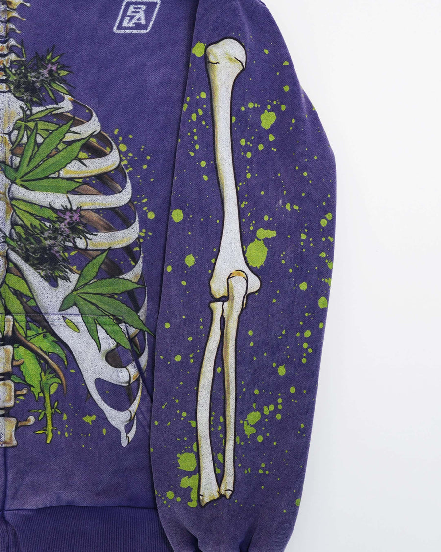 Healthy Lungz Full Zip Up Hoodie - Purple Haze
