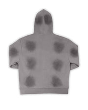 Skeleton Full Zip Up Hoodie - Smokey Rhinestone