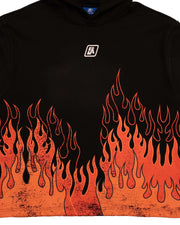 Sunset Orange Triple Flame Heavyweight Hoodie