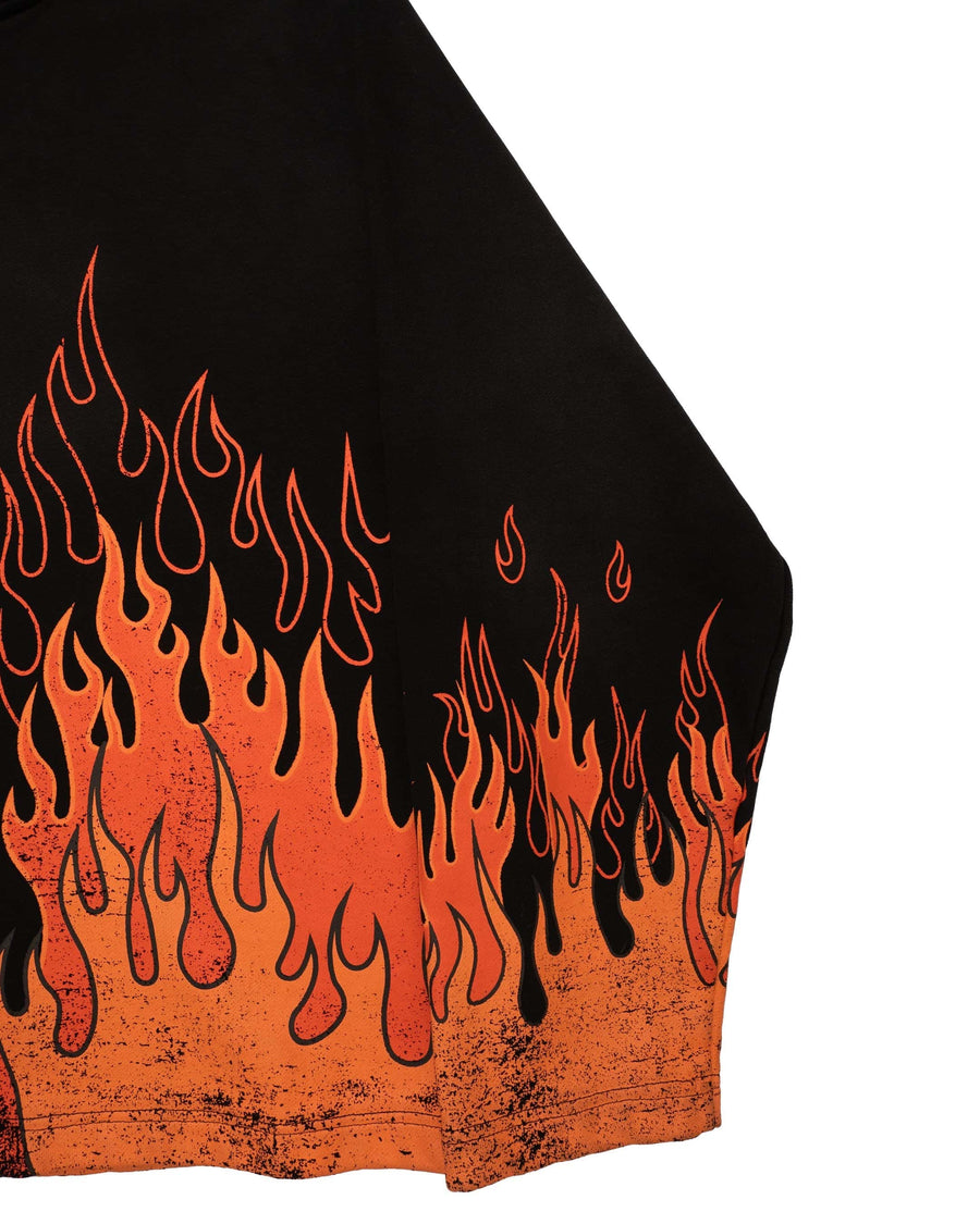 Sunset Orange Triple Flame Heavyweight Hoodie